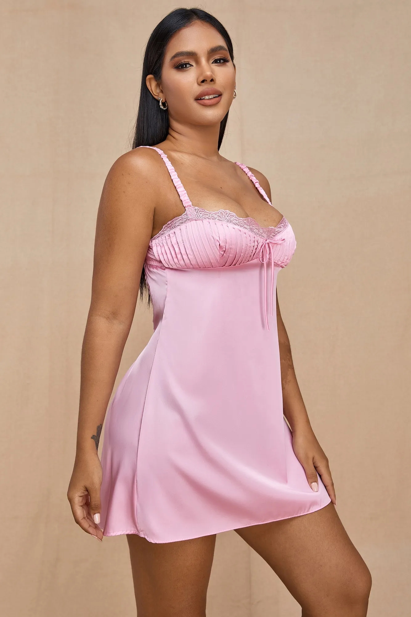 Pink Slip Dress