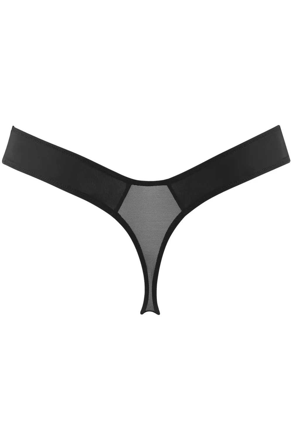 Pure Tentation High Rise Thong Black