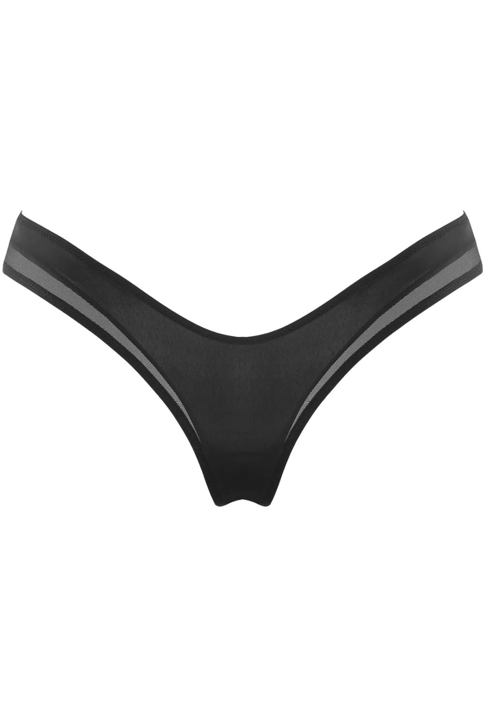 Pure Tentation High Rise Thong Black