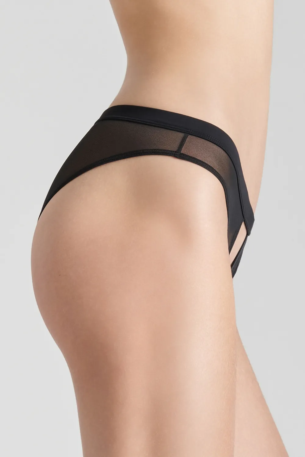 Pure Tentation Open Brief Black. Size XS (UK 4-6)