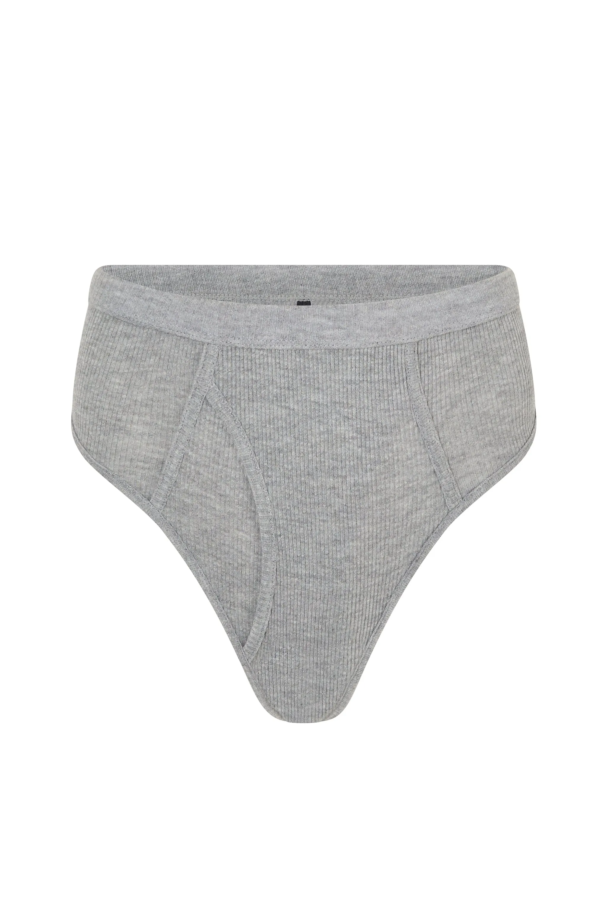 Rib Boyfriend Briefs White
