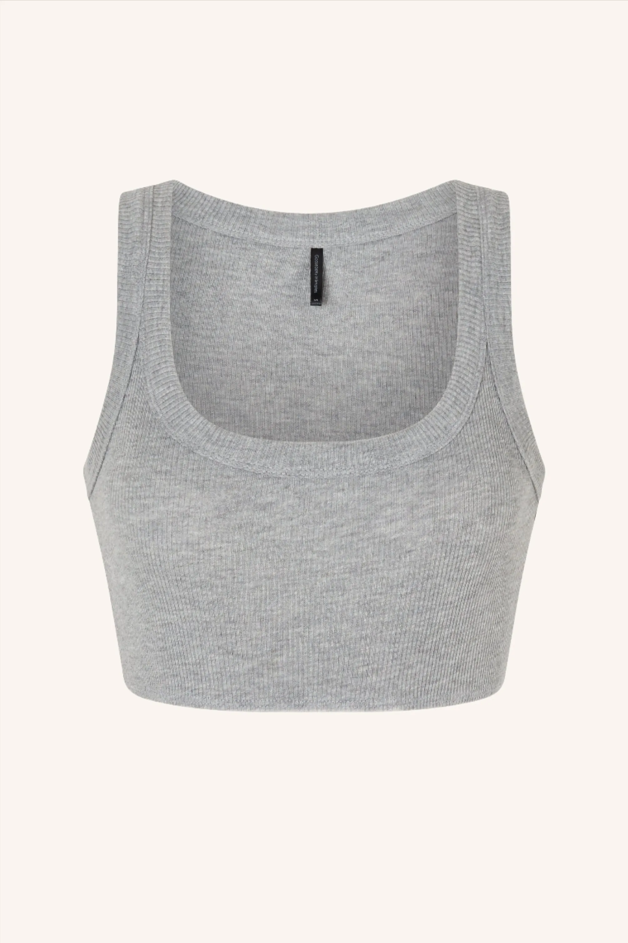 Rib Crop Grey