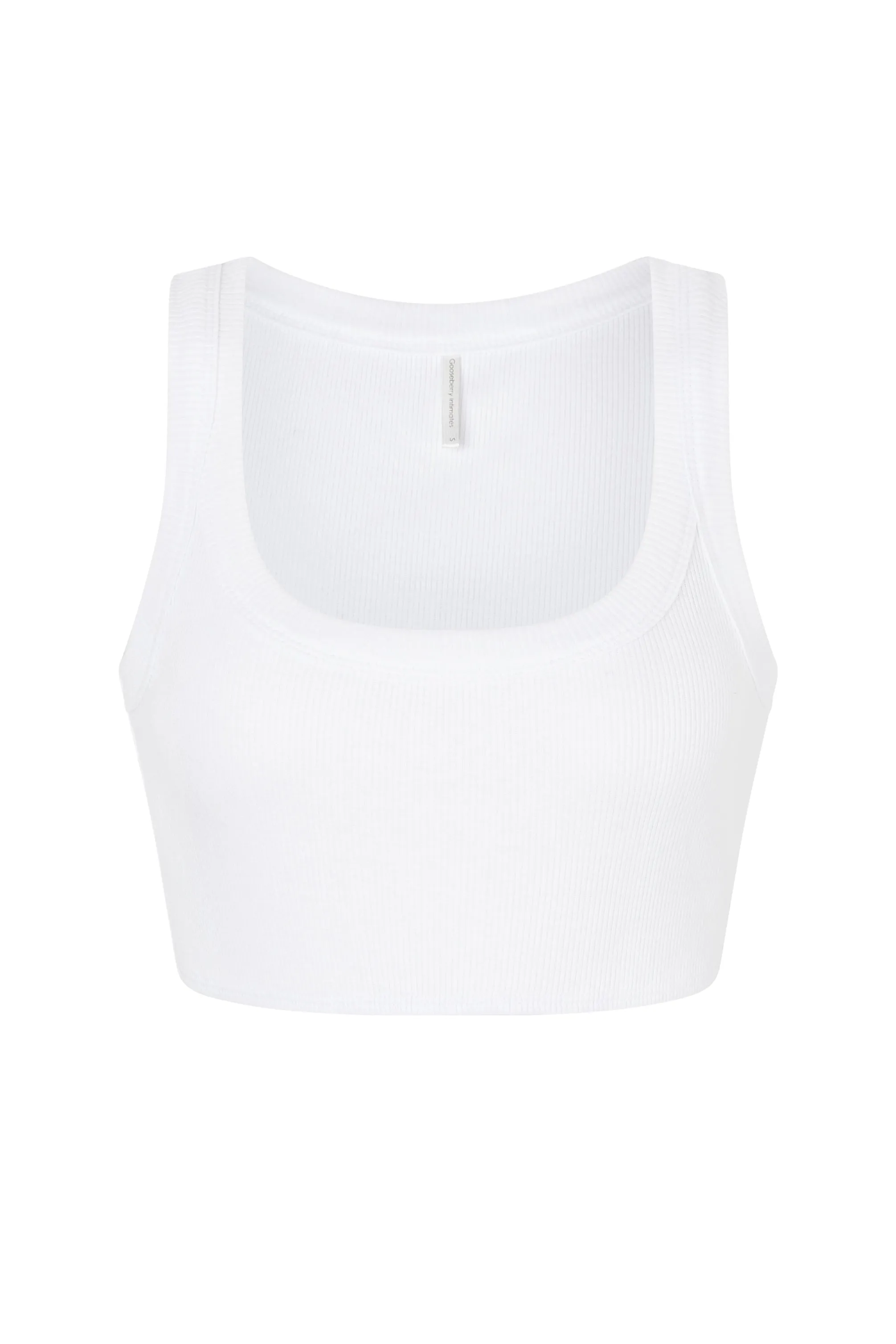 Rib Crop Grey