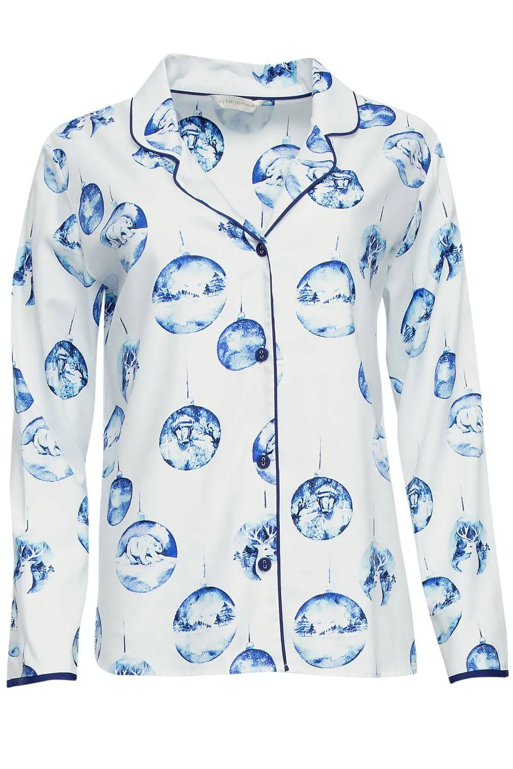 Riley Bauble Print Pyjama Top. Size UK 14