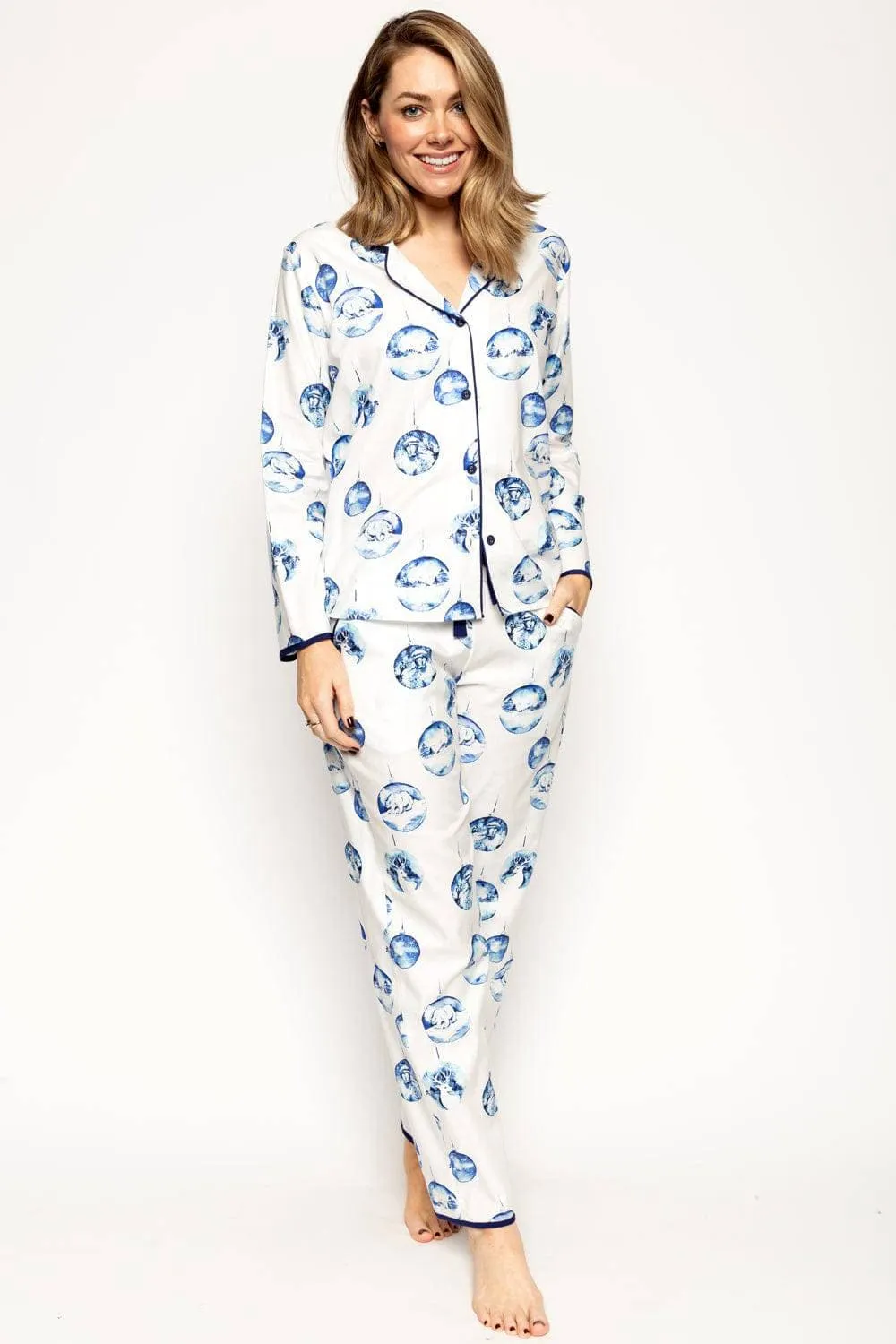 Riley Bauble Print Pyjama Top. Size UK 14