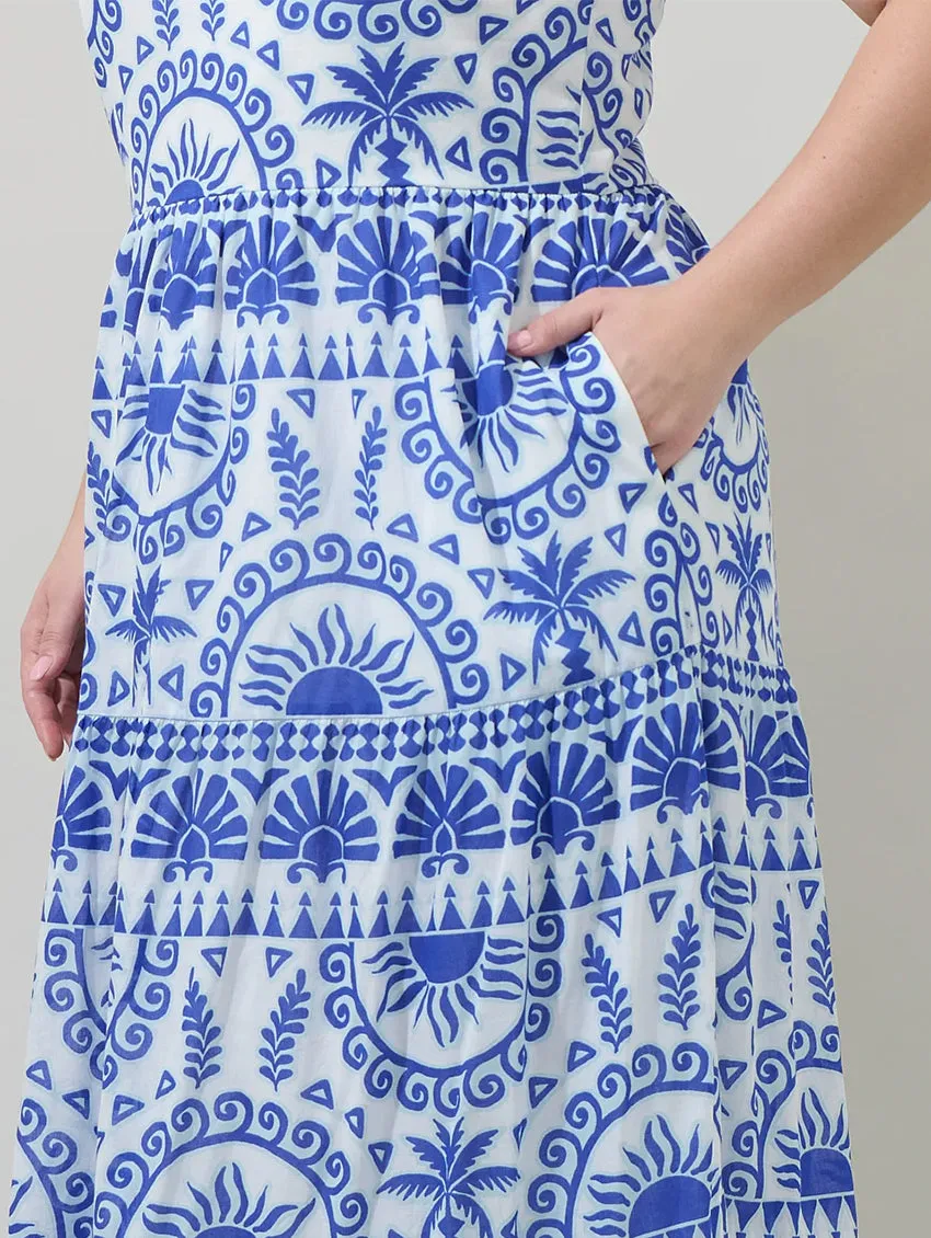 Rivera Tropics Tiered Maxi Dress