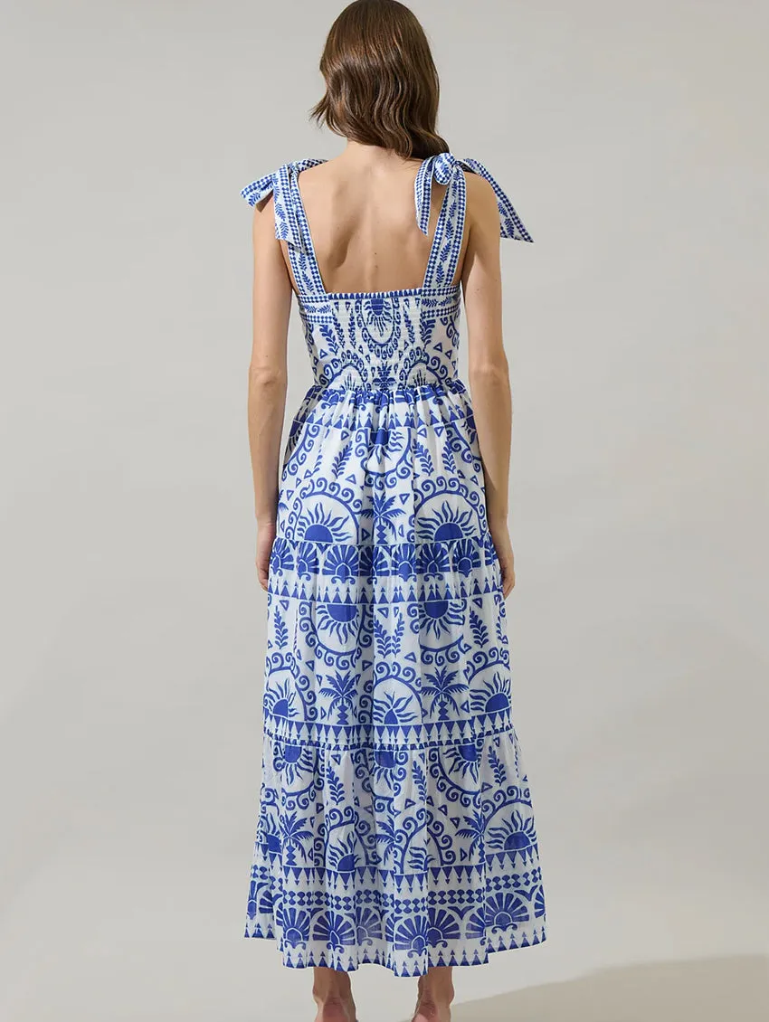 Rivera Tropics Tiered Maxi Dress