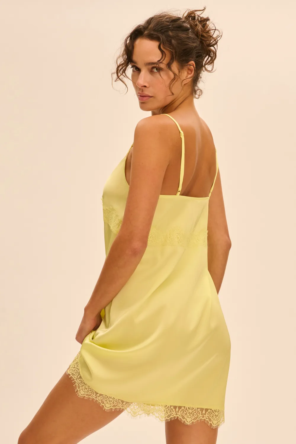Satin Secrets Nightdress in Yellow