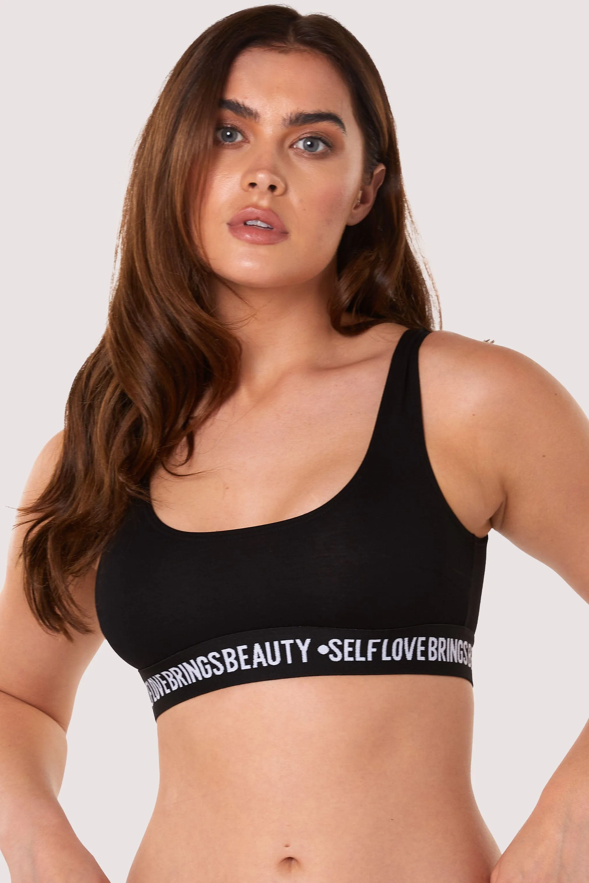 Self Love Black Crop Top