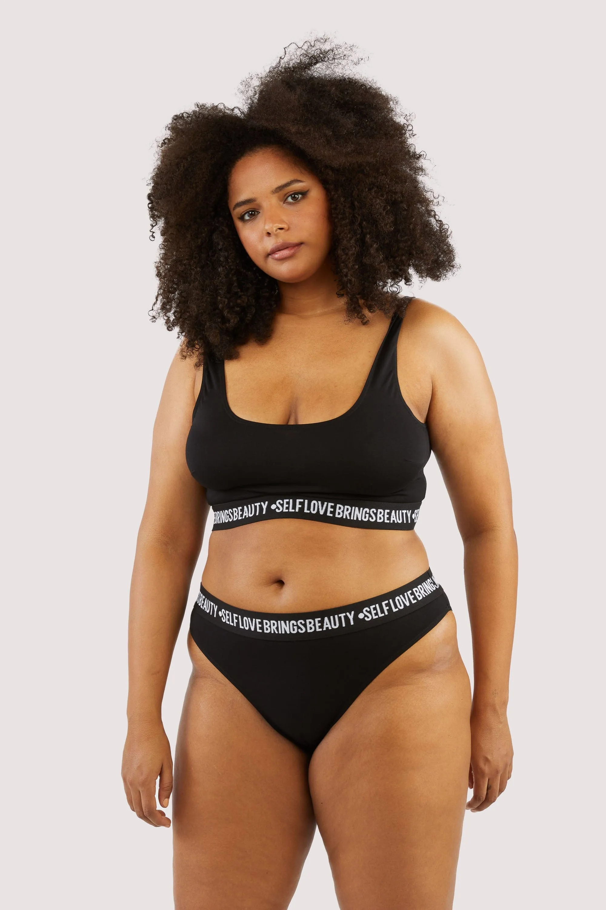 Self Love Black Crop Top