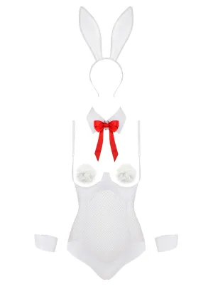 Sexy Bunny Lingerie Set (White)