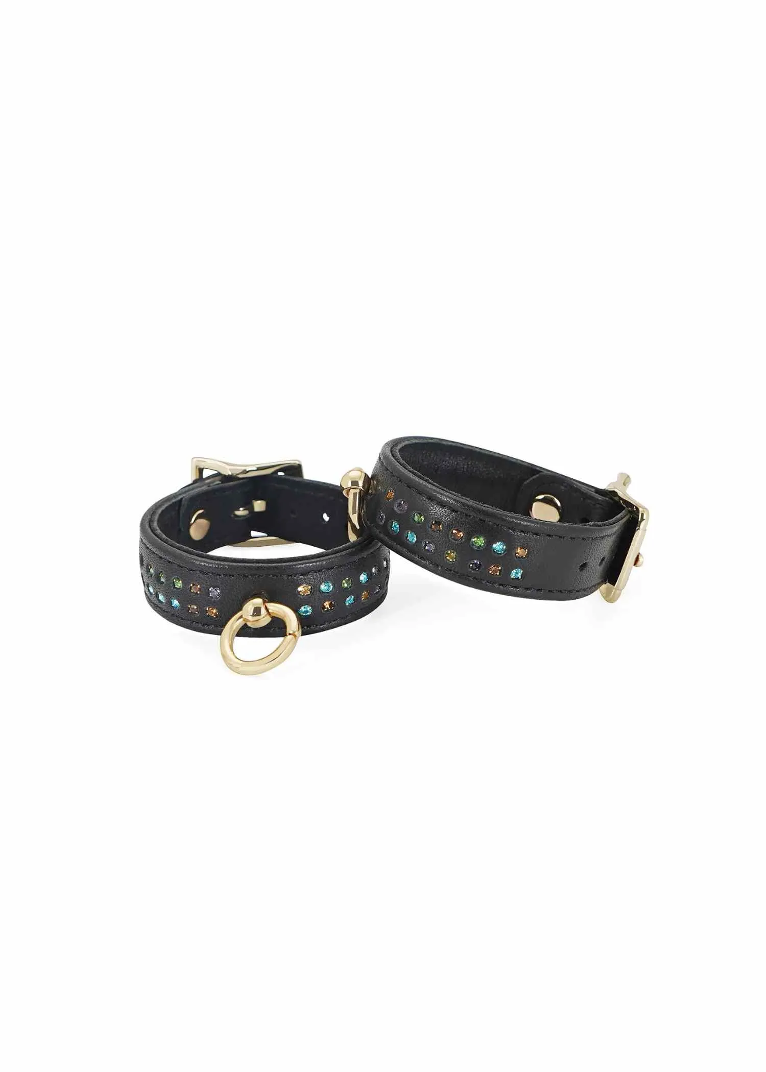 Shining Girl Leather Wrist Cuff (Black)