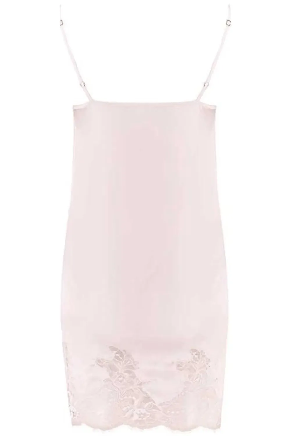 Signature Silk & French Lace Blush Babydoll. Size L (UK 12-14)