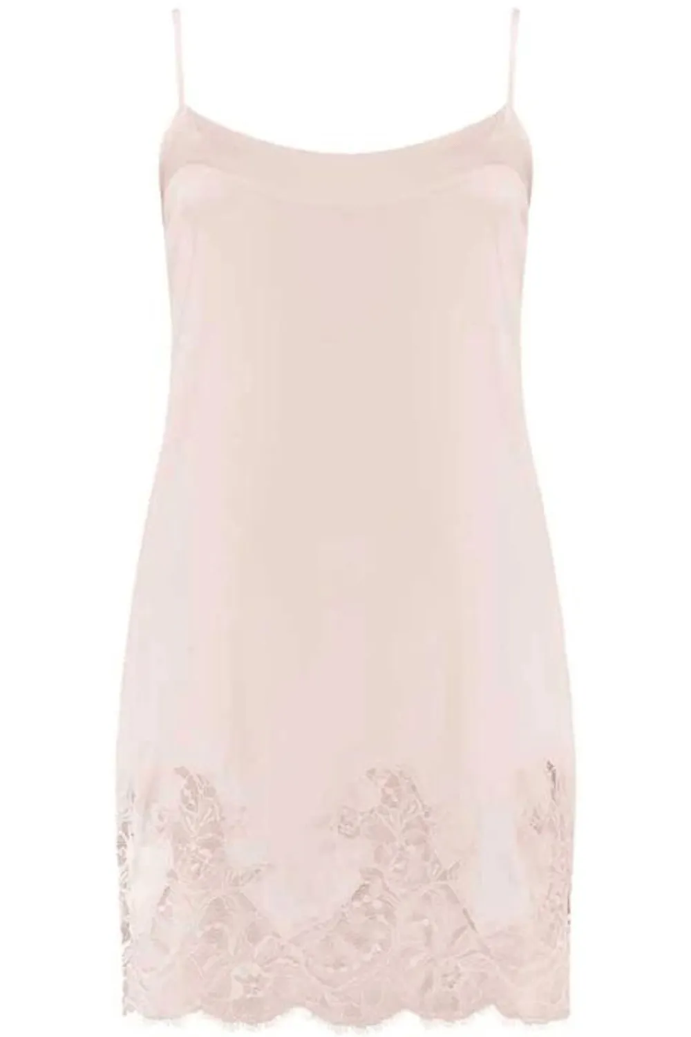 Signature Silk & French Lace Blush Babydoll. Size L (UK 12-14)