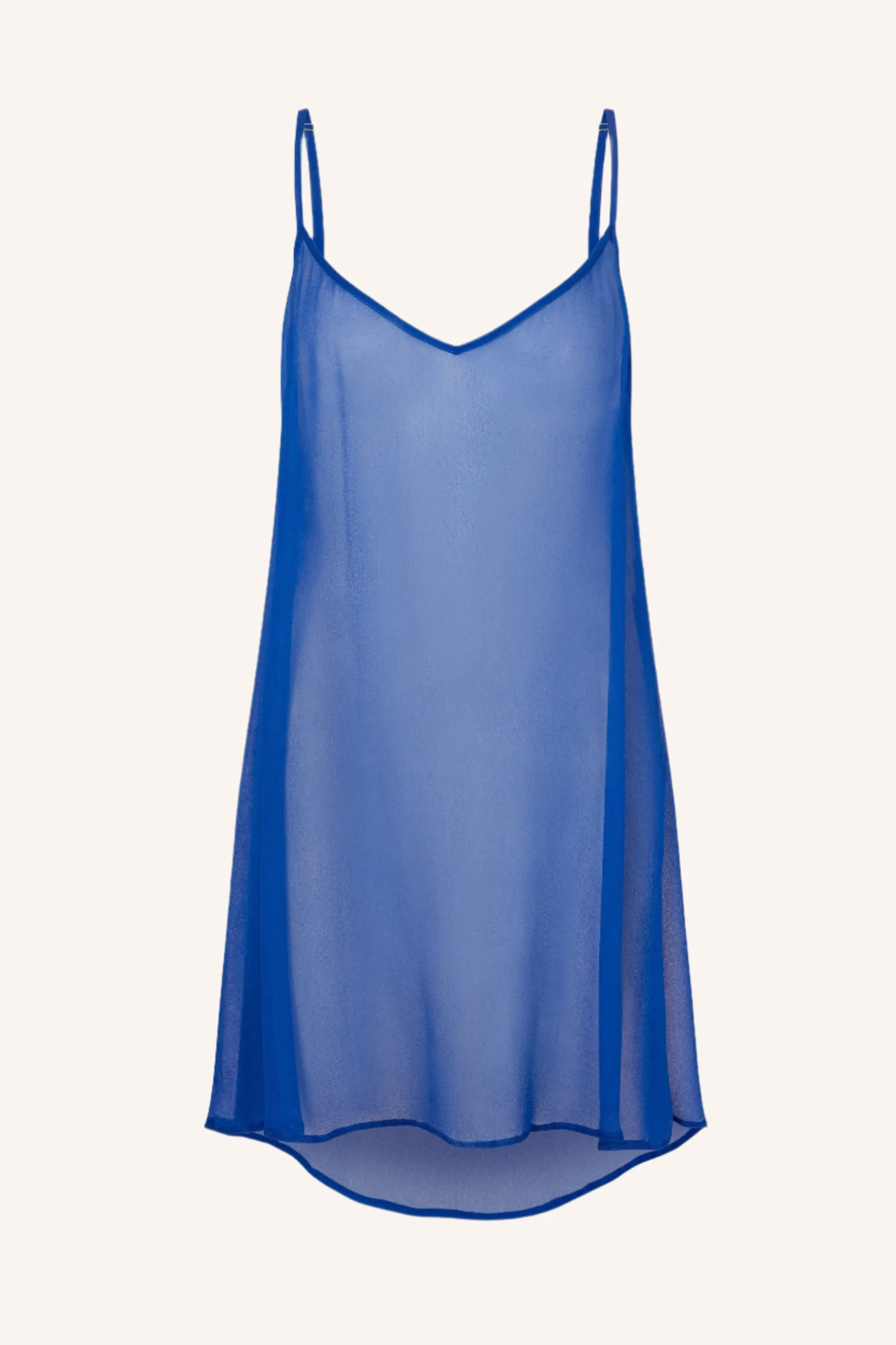 Silk Mini Dress Royal Blue