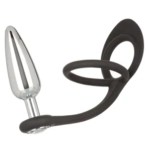 Star Fucker Slim Gem Plug w/Silicone Enhancer - Black