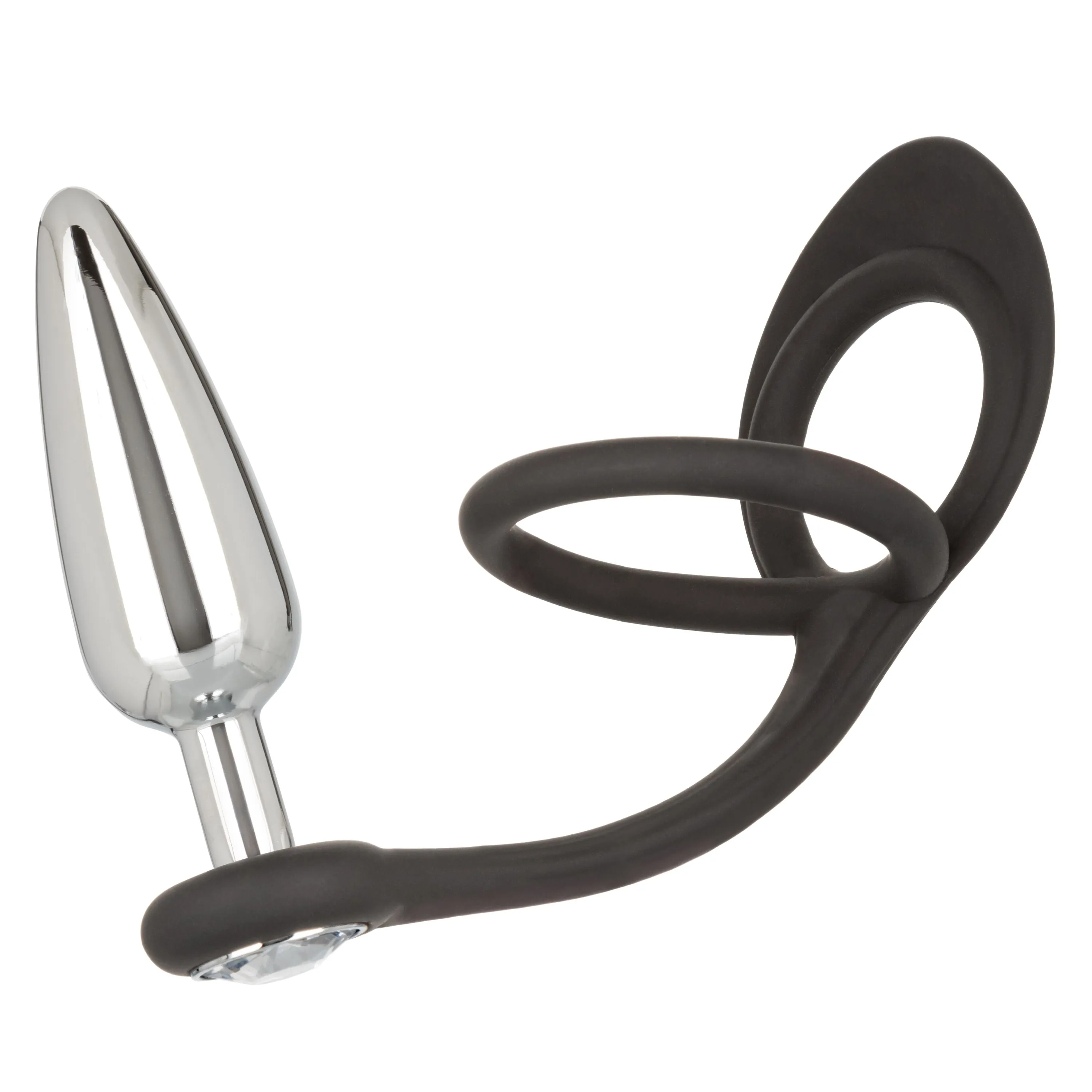 Star Fucker Slim Gem Plug w/Silicone Enhancer - Black