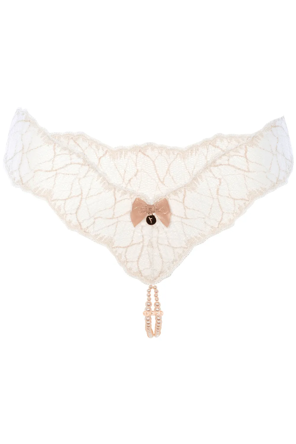 Sydney Double Pearl Thong Ivory