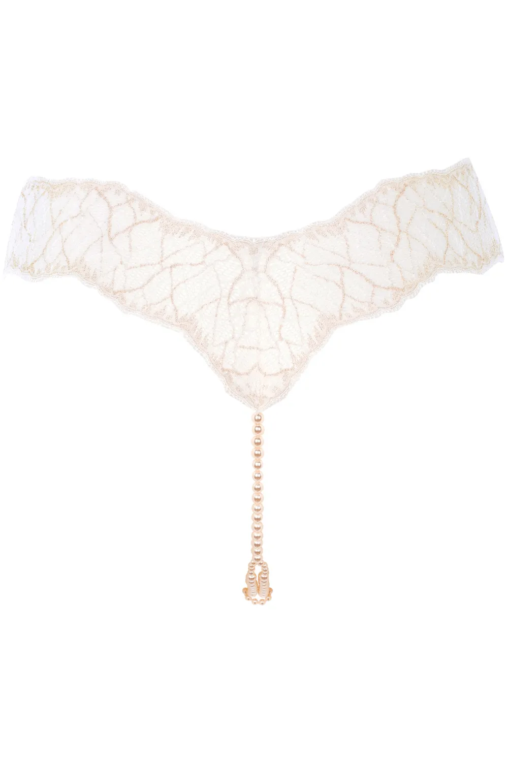 Sydney Double Pearl Thong Ivory