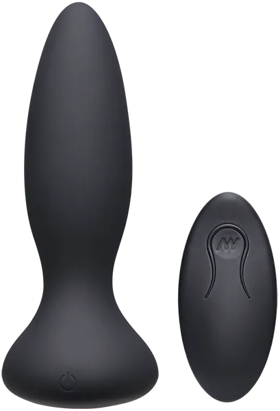 Thrust - Adventurous - Rechargeable Silicone Anal Plug With Remote (Black)