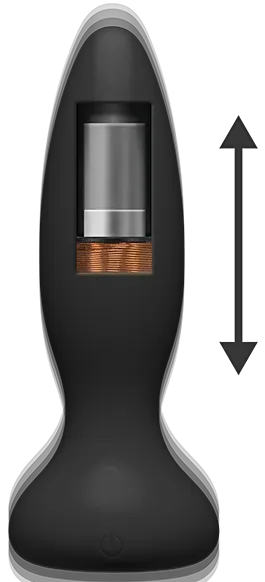 Thrust - Adventurous - Rechargeable Silicone Anal Plug With Remote (Black)