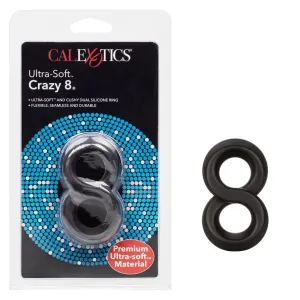 Ultra Soft Crazy 8 Ring - Black