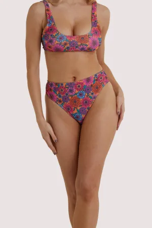 Wolf & Whistle Scarlett Floral High Leg High Waist Bikini Brief