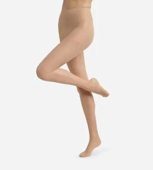 Women's Light Beige Ultra Resist skin colour sheer tights made of reinforced Lycra